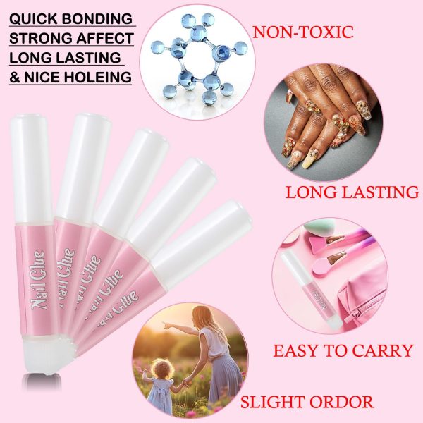 MUSILAN Nail Gel Glue,20PCS Nail Glue for Acrylic Nails Supe... - Image 2