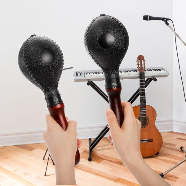 Suwimut Set of 4 Wood Concert Maracas, Rumba Shakers Rattle ... - Image 5