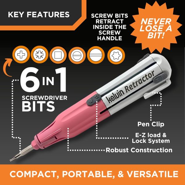 Kelvin Tools Retractor Mini Precision Screwdriver Set, 6 in ... - Image 2