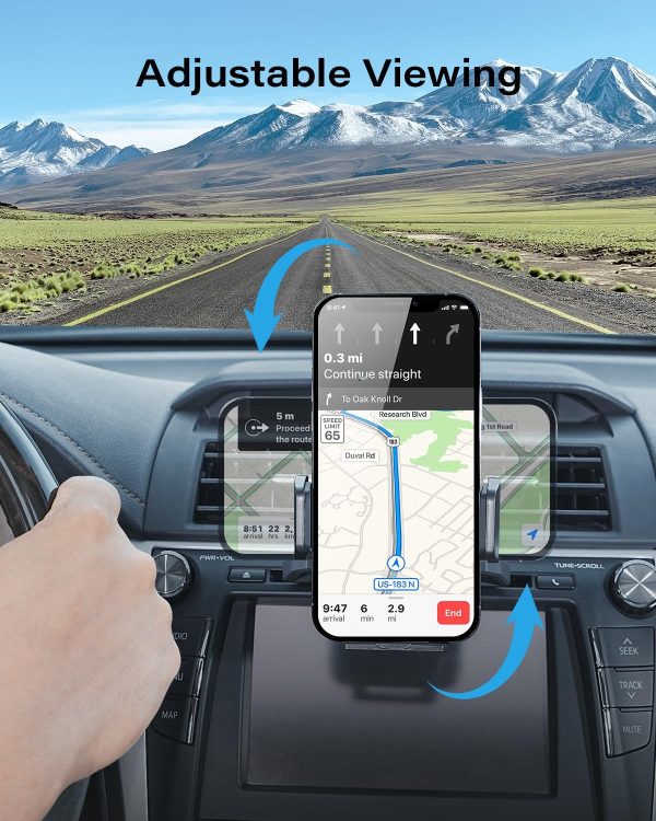 APPS2Car Sturdy CD Slot Phone Mount with One Hand Operation ... - Image 4