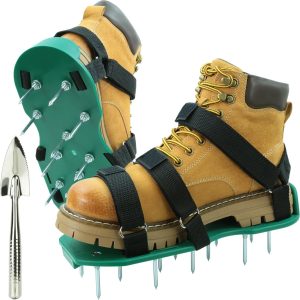 MILLUXXi Lawn Aerator Shoes with Hook & Loop Straps for Effe...