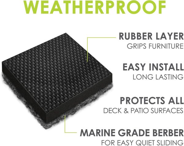 Slipstick GorillaOutdoor Weatherproof 2-1/2 Inch Furniture S... - Image 2