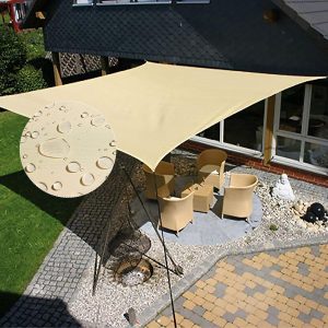 KALINCO Sun Shade Sail, Waterproof Shade Sail, 10'x13' Recta...