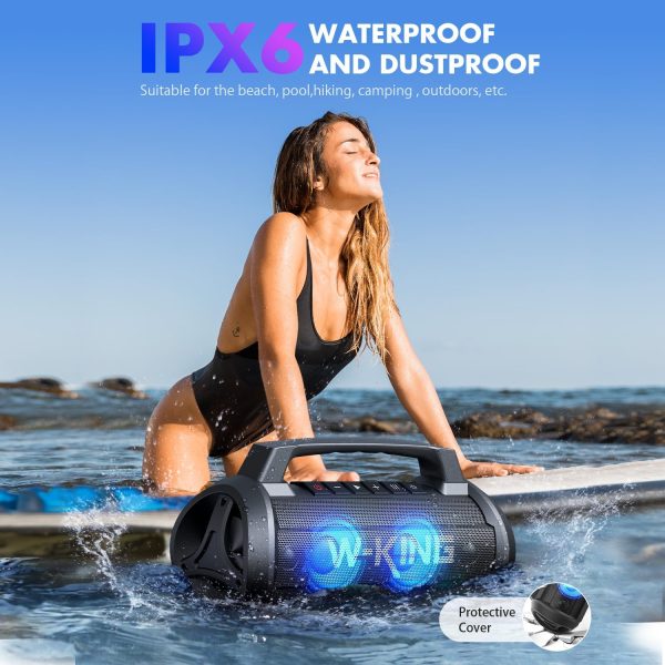 W-KING Portable Speakers Bluetooth Wireless, 120W Max Loudes... - Image 3