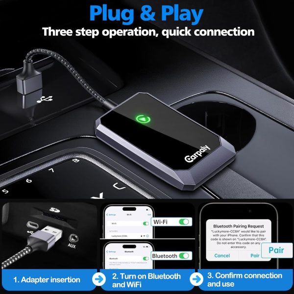 Dofash Wireless Carplay Adapter, Converts Wired to Wireless ... - Image 2