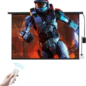 MPlUS Electric Remote Control Projector Screen 100 "16:9 4K ...
