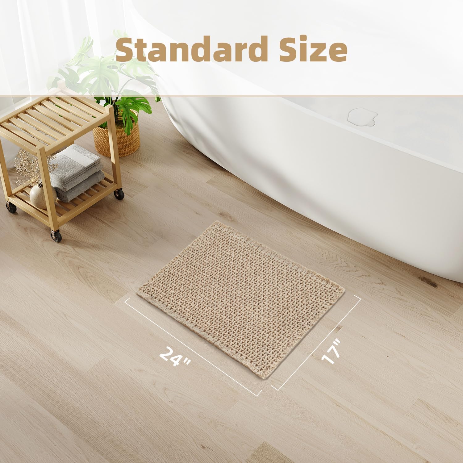 Checkered Bath Mat Non Slip Super Absorbent Quick Dry Bath M…