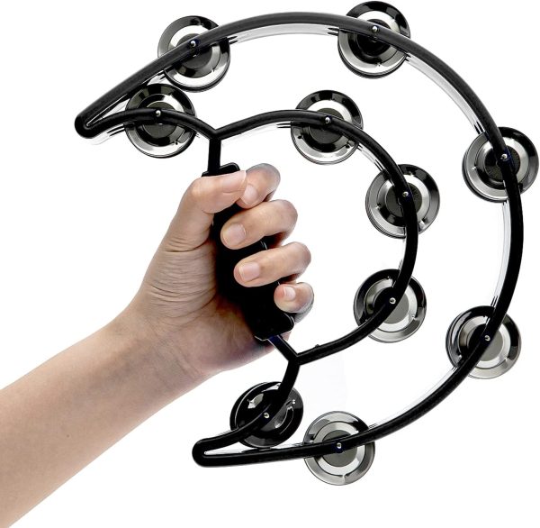 Musfunny Tambourine Double Row Metal Jingles Hand Held Percu... - Image 7