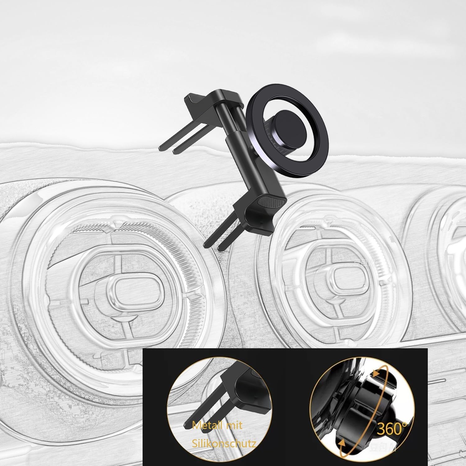 Car Phone Mount for Applicable Mercedes-Benz C-Class, E-Clas…