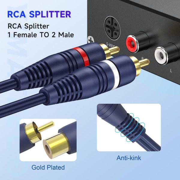 YIMATEECO RCA Y Splitter Cable, RCA Splitter Y Adapter Cable... - Image 3