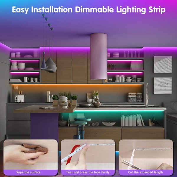 Tenmiro Led Lights for Bedroom 100ft(2 Rolls of 50ft) Smart ... - Image 7