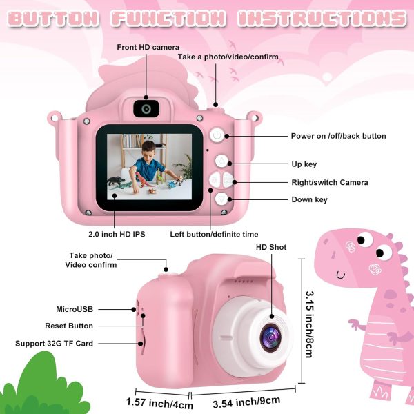 Upgrade Selfie Kids Camera, Kids Camera Toy, 1080P HD Video ... - Image 2