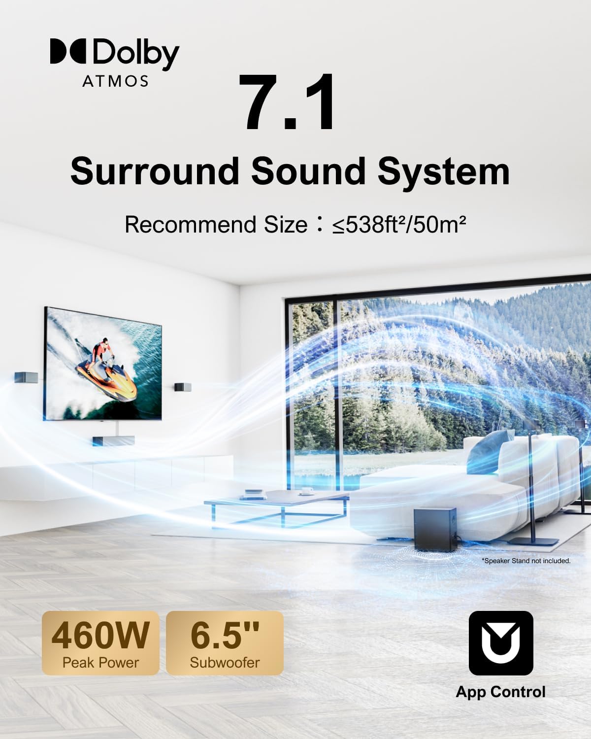 ULTIMEA 7.1 Channel Surround Sound System for TV with Dolby …