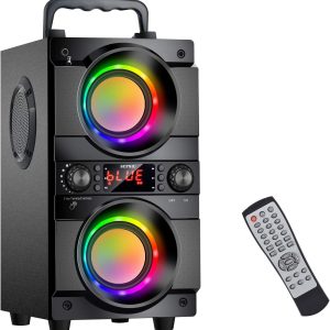 60W (80W Peak) Portable Bluetooth Speaker with Double Subwoo...