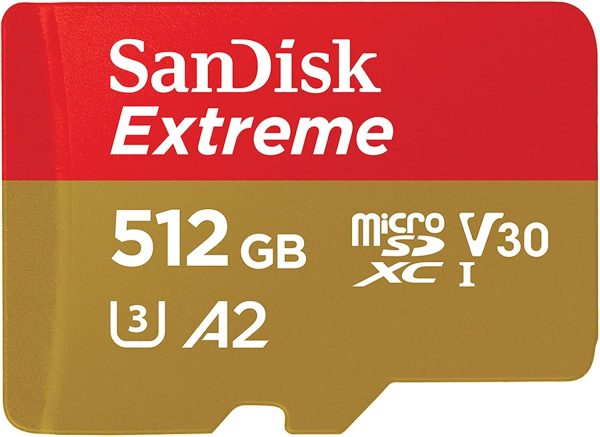 SanDisk 512GB Extreme microSDXC UHS-I Memory Card with Adapt...