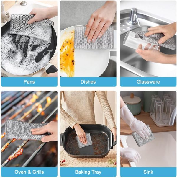 AIDEA Multipurpose Wire Dishwashing Rag for Wet and Dry, 24P... - Image 7