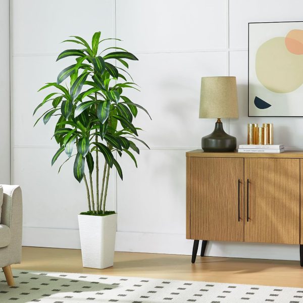 FSOHOI Dracaena Artificial Plant Indoor 5 FT Artificial Drac... - Image 5