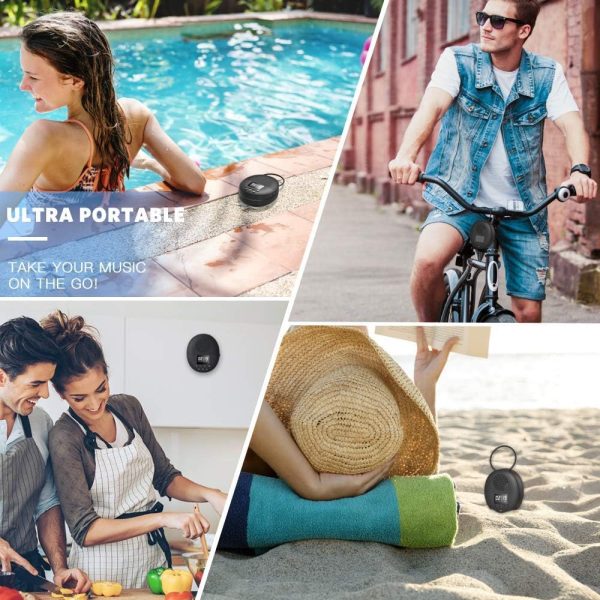 Portable Bluetooth 5.0 Shower Speaker with LED Screen, AGPTE... - Image 8
