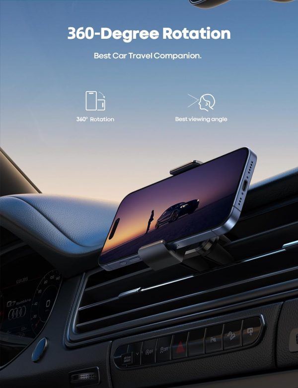 Lamicall Car Phone Holder, Air Vent Clip Mount - Universal C... - Image 3
