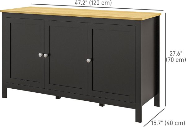 HOMCOM Buffet Cabinet, Sideboard, Storage Cabinet with Doors... - Image 3