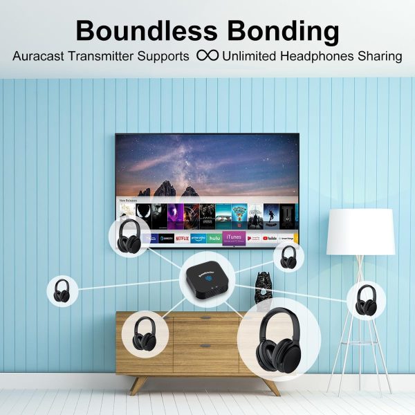 HomeSpot JM320 Auracast TV Headphones with Transmitter for A... - Image 5