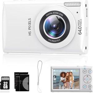Digital Camera Vlogging Camera 32GB Card 4K Video 2.8" Big S...