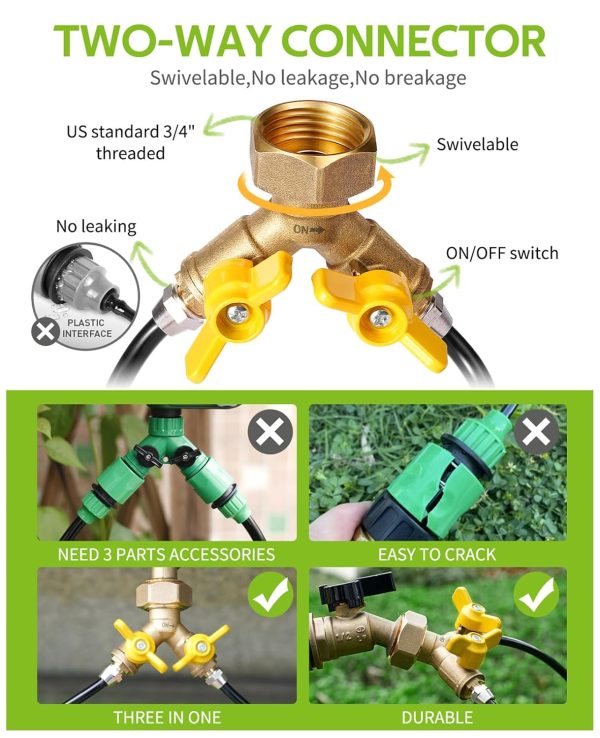 HIRALIY 49.2FT Drip Irrigation Kit, Garden Watering System, ... - Image 3