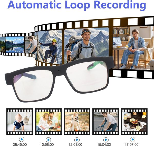 Smart Wearable Video Camera Glasses with 1080p Camera for Ou... - Image 4