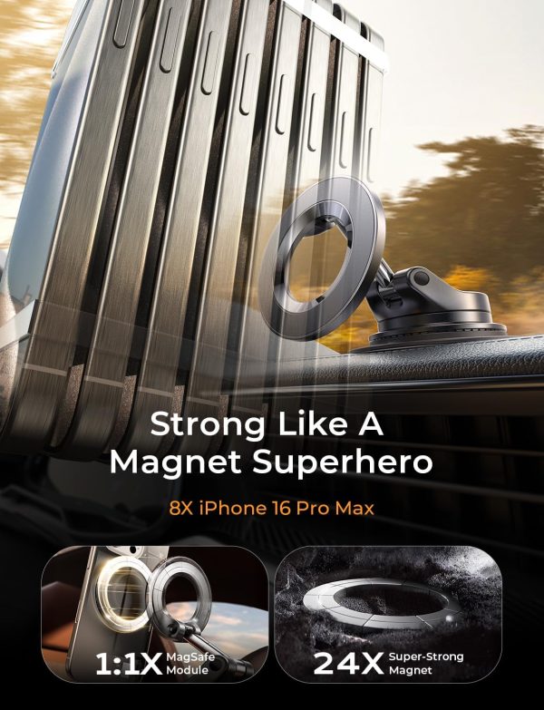 LISEN 2025 Magsafe Car Mount Vacuum Magnetic Car Phone Holde... - Image 4