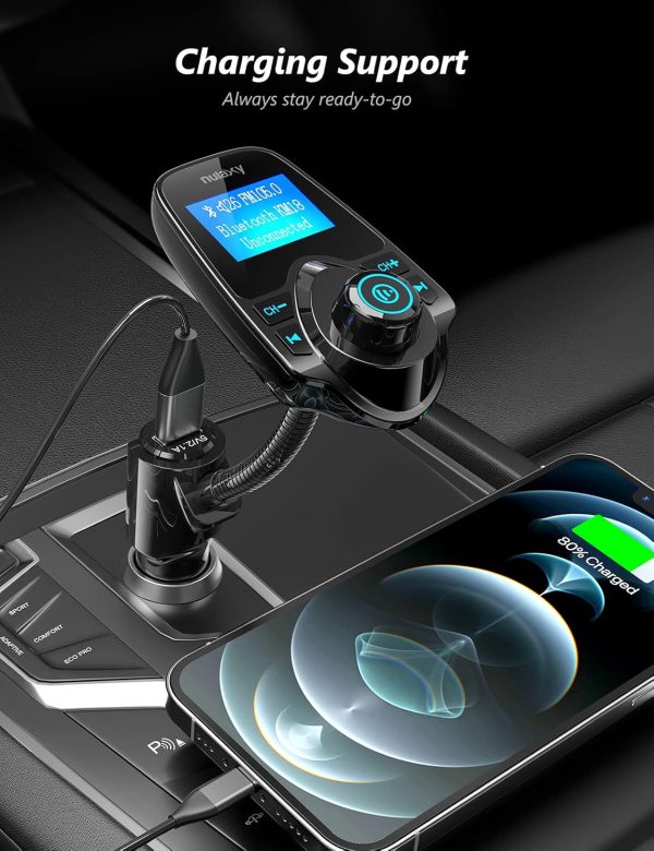 Nulaxy Wireless in-Car Bluetooth FM Transmitter Radio Adapte... - Image 6
