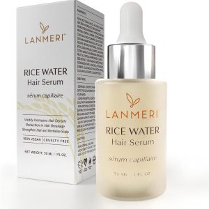 Rice Water Hair Care Serum: Veganic Natural Hair Oil for Men...