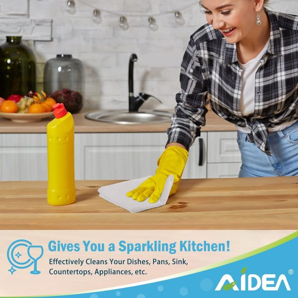 AIDEA Microfiber Cleaning Cloths White-50PK, Absorbent Clean... - Image 5