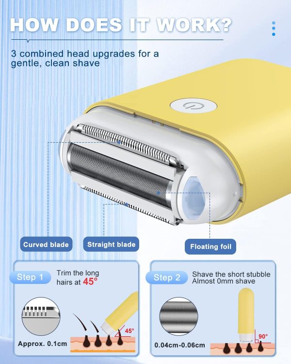 YBLNTEK Electric Shaver for Women,Portable Cordless Lady Sha... - Image 5