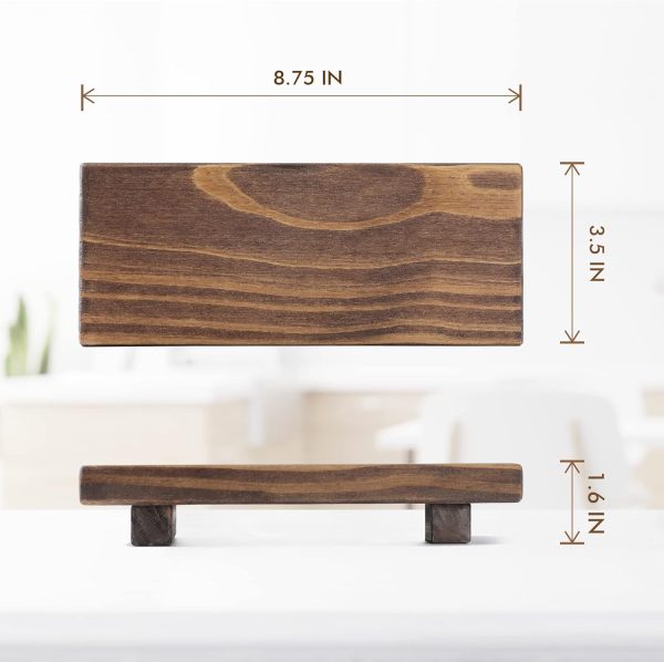 Wood Pedestal Soap Stand, Farmhouse Wood Riser, Soap Dish Ho... - Image 6