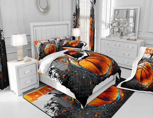 Basketball Bedding Set Queen,Sports Games Comforter Cover fo... - Image 6