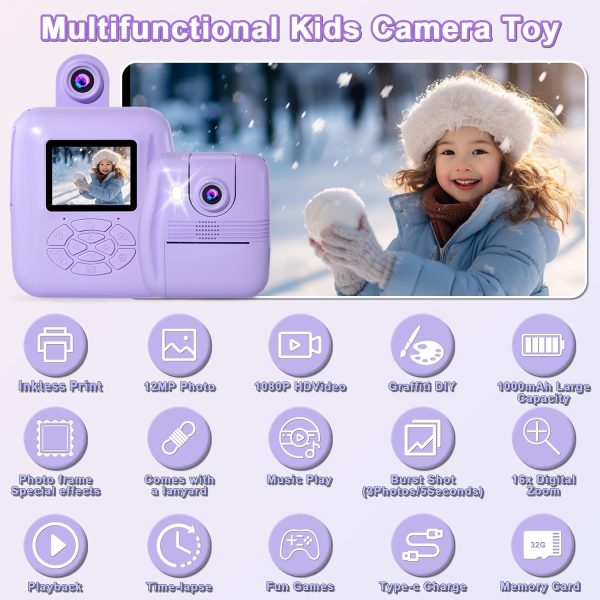 Kids Camera Instant Print Camera - Racazl Instant Camera for... - Image 2