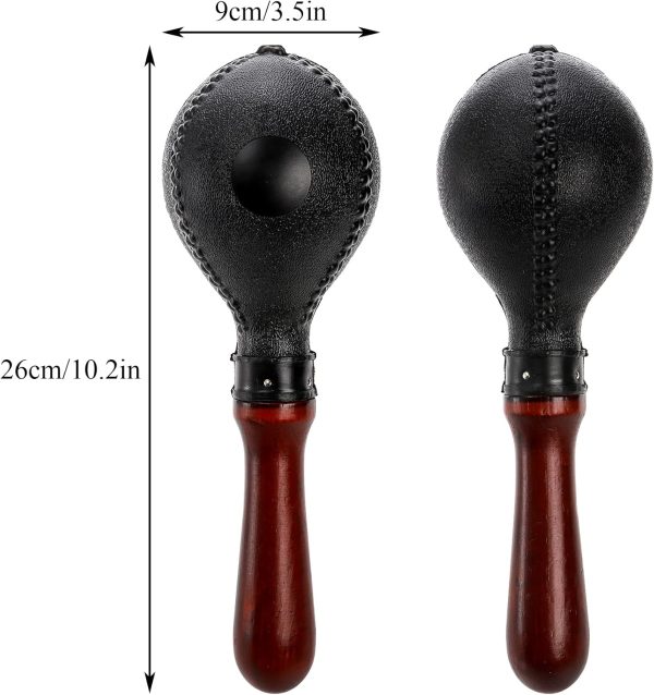 Suwimut Set of 4 Wood Concert Maracas, Rumba Shakers Rattle ... - Image 2