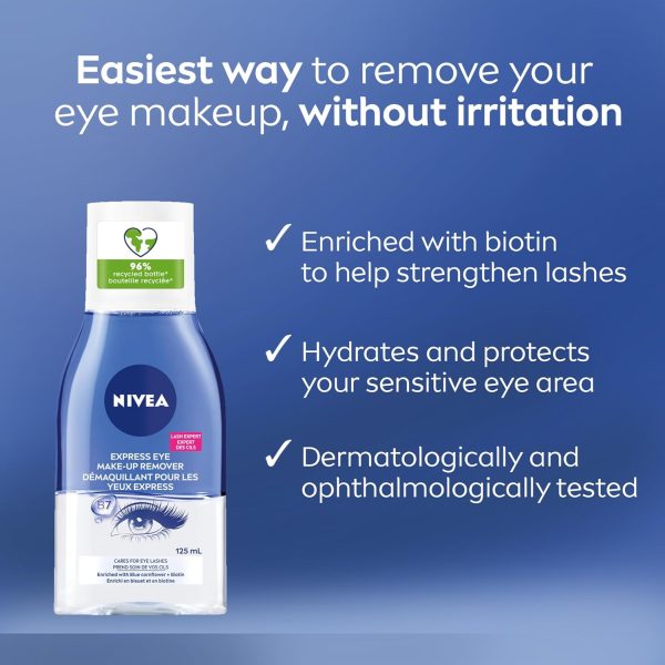 NIVEA Express Eye-Makeup Remover, 125ml - Image 3