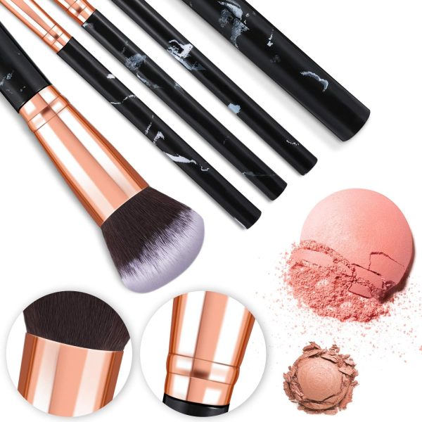 Makeup Brushes, START MAKERS 10Pcs Marble Makeup Brush Set F... - Image 4
