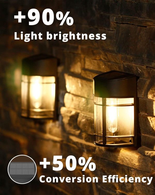 Solar Fence Lights, 8 Pack Deck Light Waterproof Solar Outdo... - Image 8