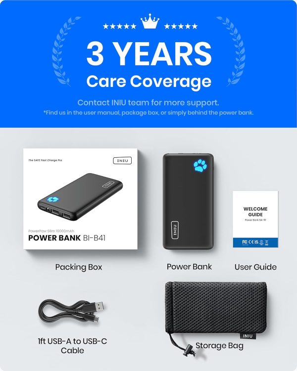 INIU Power Bank, USB C in&Out Slimmest 10000mAh Portable Cha... - Image 7