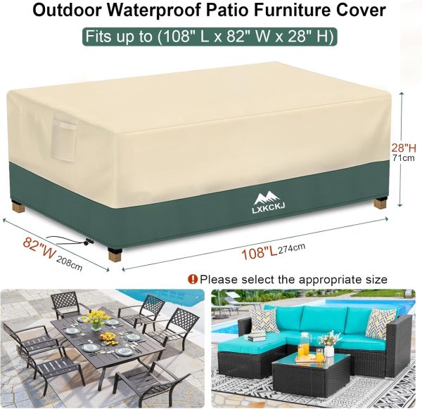 LXKCKJ Patio Furniture Covers Waterproof, Outdoor Furniture ... - Image 2
