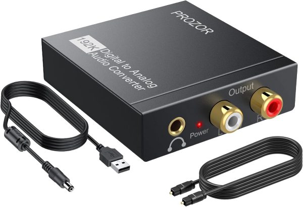 PROZOR 192KHz Digital to Analog Converter DAC Digital SPDIF ...