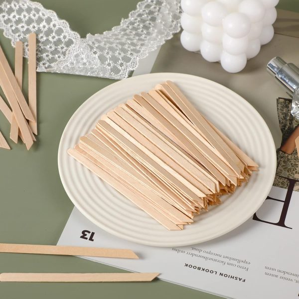 JANYUN 200 Pcs Eyebrow Waxing Sticks Wax Applicator, Wood Wa... - Image 4