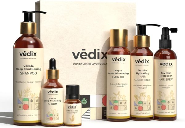 Vedix Complete Hair Growth Combo Kit | Ayurvedic Hair Care F...