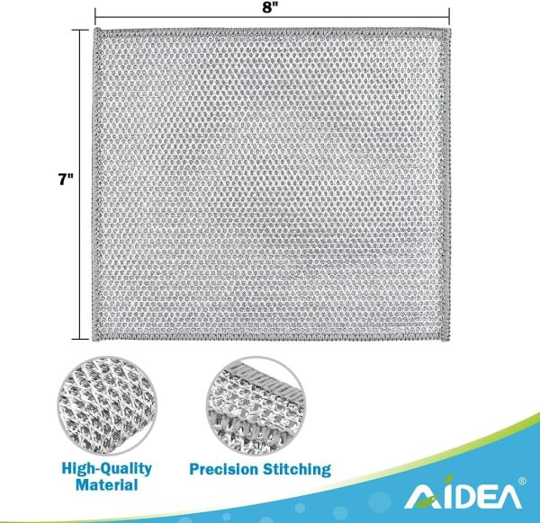 AIDEA Multipurpose Wire Dishwashing Rag for Wet and Dry, 24P... - Image 4