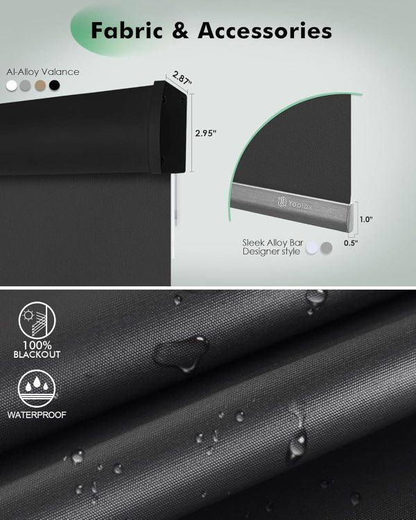 Yoolax Motorized Blinds with Remote, Waterproof Automatic Bl... - Image 5