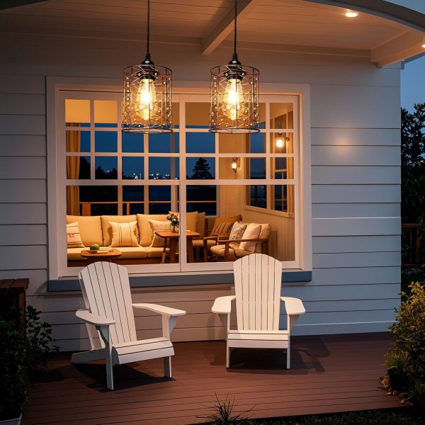 Battery Operated Hanging Outdoor Chandelier, Battery Power P... - Image 7