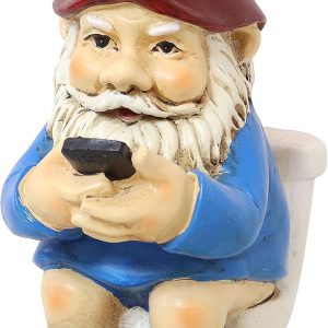 Sunnydaze 9.5" Cody The Funny Garden Gnome - Outdoor Gnome o...