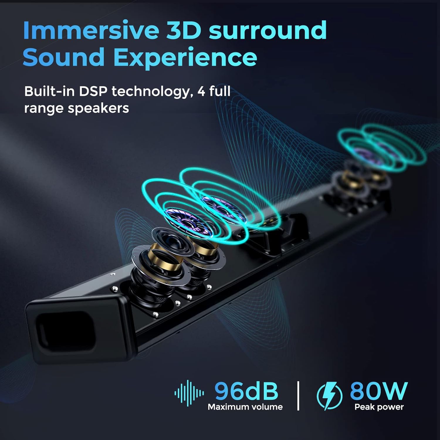 OXS S3 Sound Bars for TV, Home Theater Audio with Dynamic Ba…